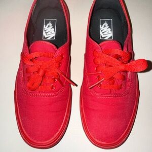 Vans all red Lace-Up Sneakers